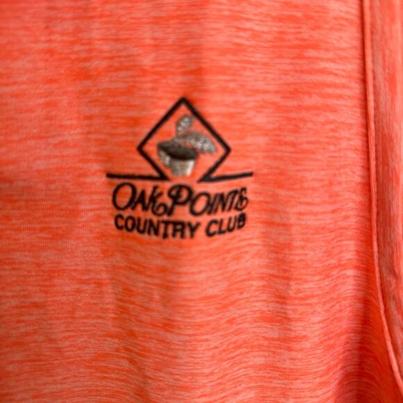 Under Armour Women’s Medium Sleveless Golf Polo Neon Orange Country Club - Picture 3 of 7
